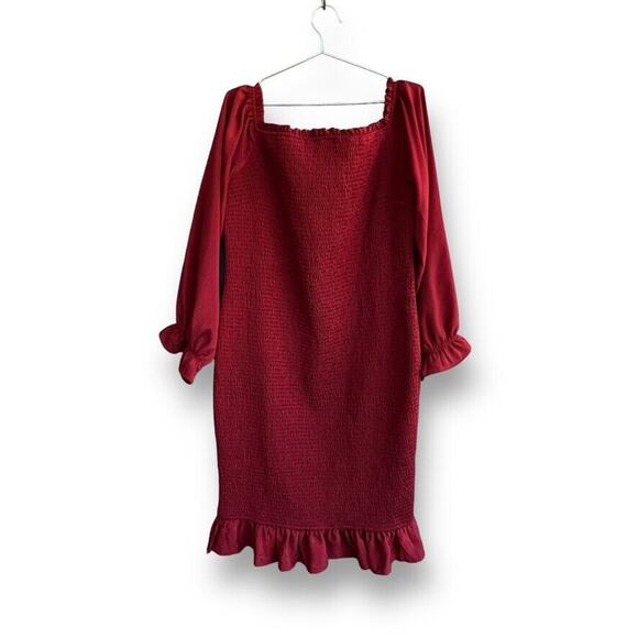 NWT Baltic Born Esther Smocked Midi Dress in Red Women's 3X Sexy Date Night - Picture 2 of 5